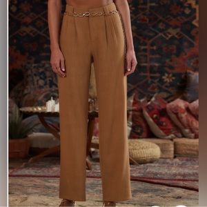 12th Tribe Little Secrets Mocha Linen Trousers